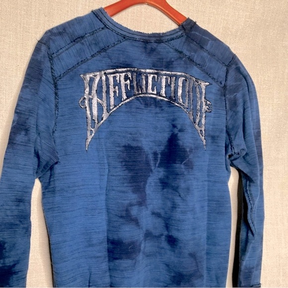 Affliction REVERSIBLE blue/black long sleeve THERMAL  size XXL - Picture 3 of 10